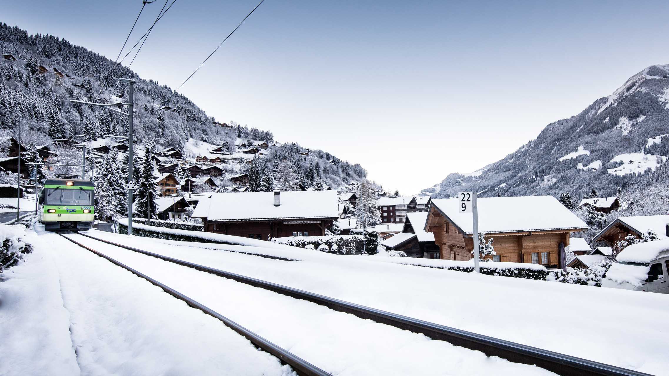 Champery mountain railway Switzerland