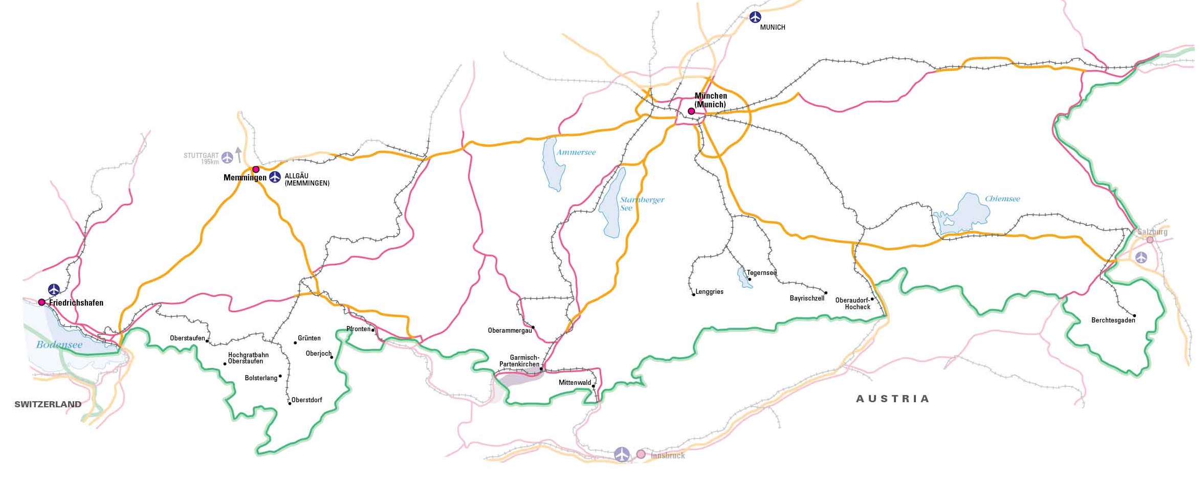 Road map of Germany