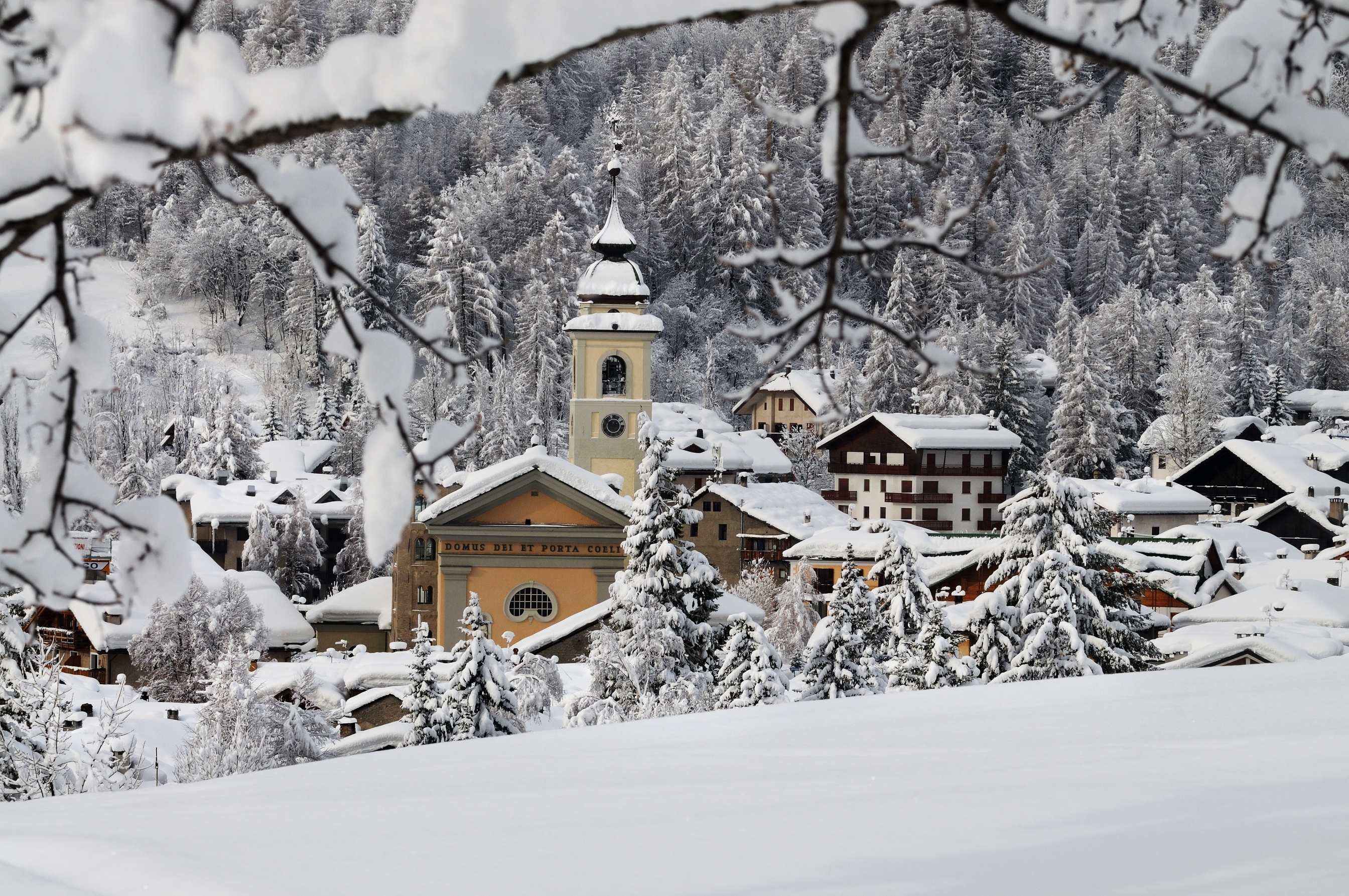 Bardonecchia Old Town ski resort Italy 