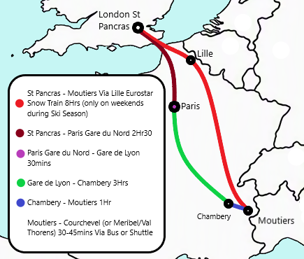 London to Courchevel