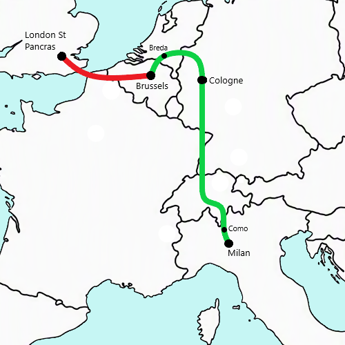London to Milan