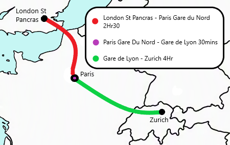 London to Zurich