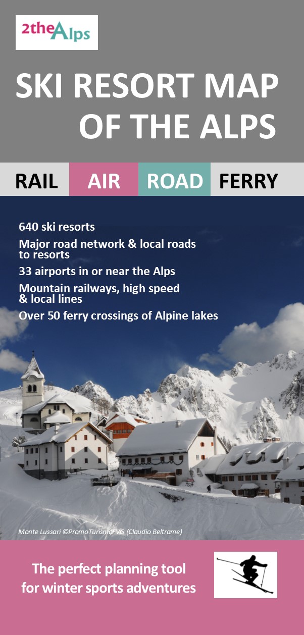 Ski Resort Map of the Alps